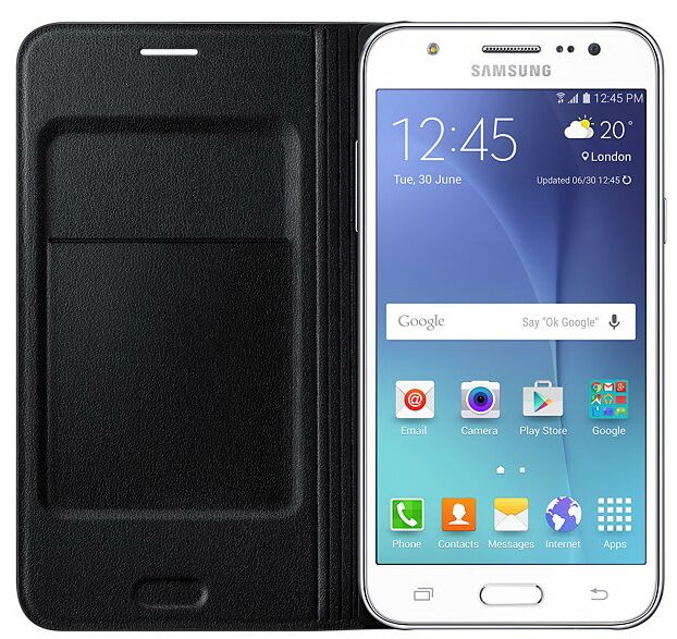 Чохол Flip Wallet для Samsung Galaxy J5 (EF-WJ500BB) - Black: фото 4 з 5