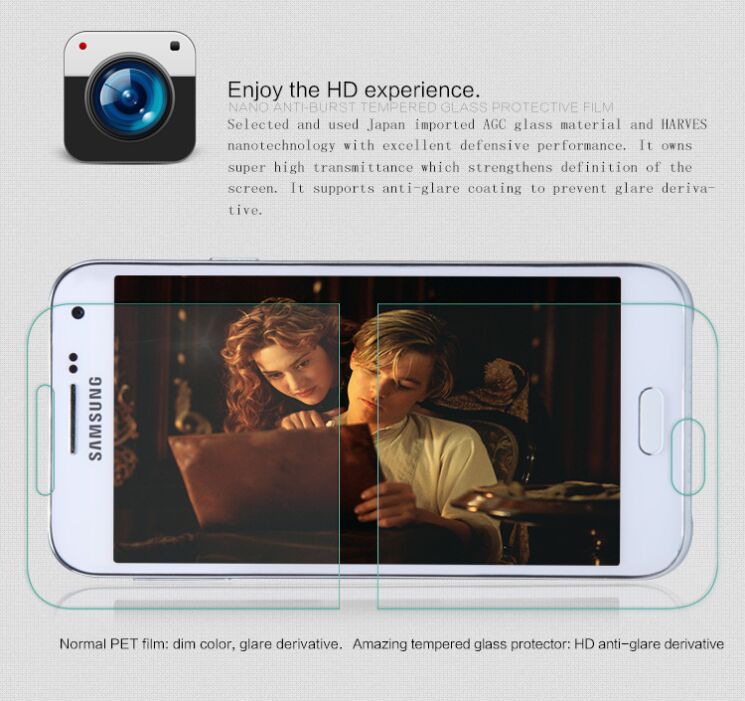 Захисне скло NILLKIN Amazing H Nano для Samsung Galaxy E5 (E500): фото 4 з 14