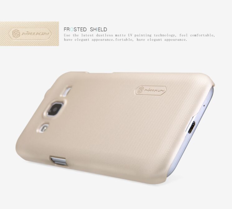Пластиковая накладка NILLKIN Frosted Shield для Samsung Galaxy Core Prime (G360/361) - Gold: фото 9 из 14