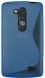 Силиконовая накладка Deexe S Line для LG L Fino (D295) - Blue (GF-7308L). Фото 1 из 2