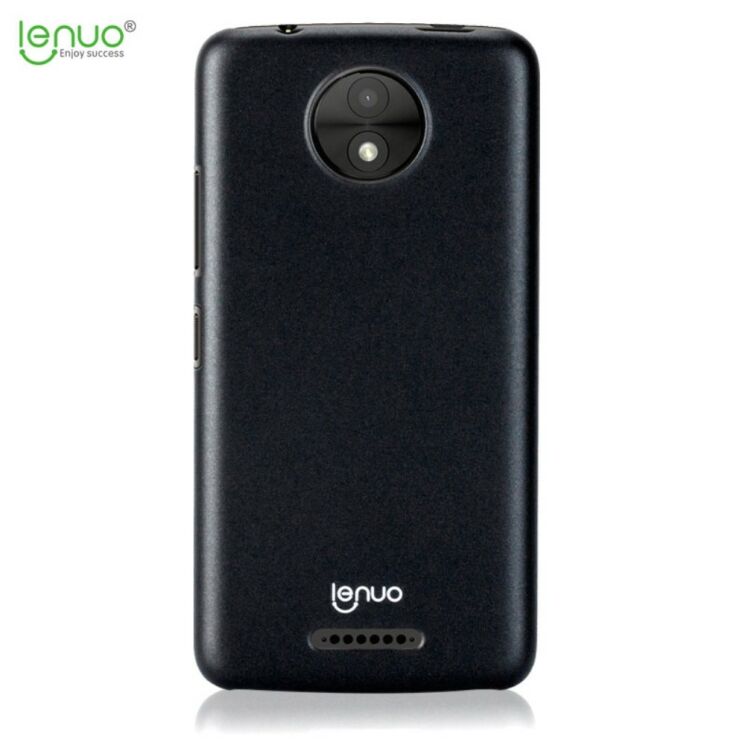Пластиковый чехол LENUO Silky Touch для Motorola Moto C - Black: фото 2 из 10