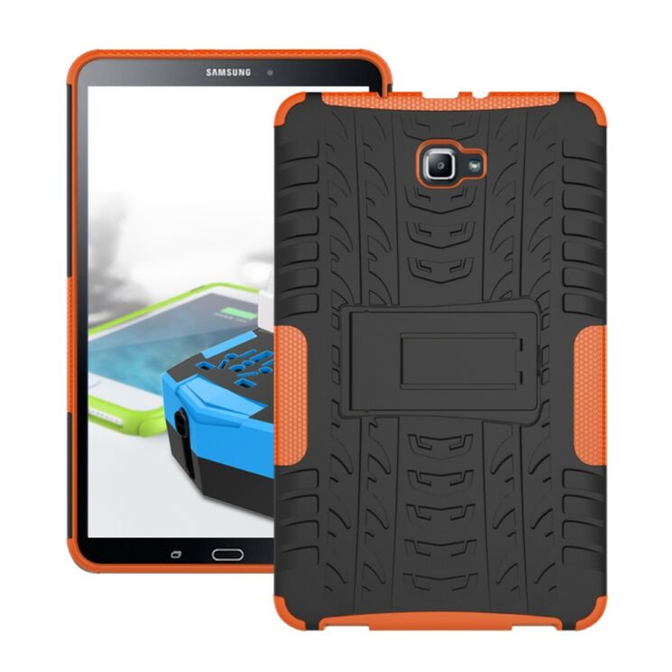 Захисний чохол UniCase Hybrid X для Samsung Galaxy Tab A 10.1 (T580/585) - Orange: фото 3 з 7