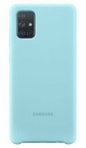 Силиконовый чехол Silicone Cover для Samsung Galaxy A71 (A715) EF-PA715TLEGRU - Blue: фото 1 из 5