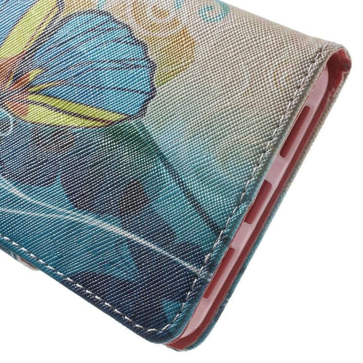 Чехол-книжка Deexe Colour Wallet для Huawei GR5 - Blue Butterfly: фото 8 из 8