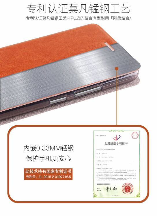 Чохол-книжка MOFI Rui Series для Xiaomi Mi5c - Blue: фото 6 з 11