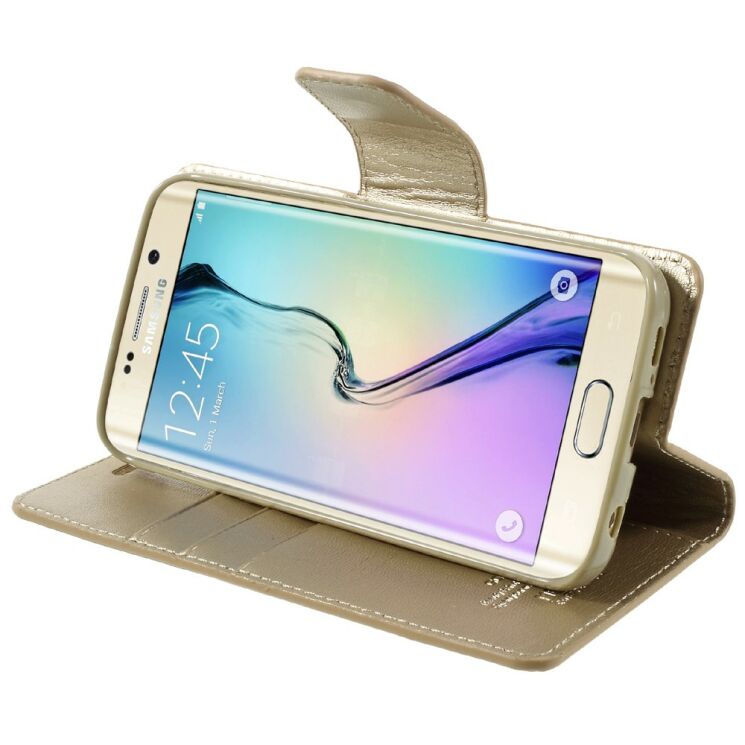 Чехол MERCURY Sonata Diary для Samsung Galaxy S6 edge (G925) - Gold: фото 4 из 10