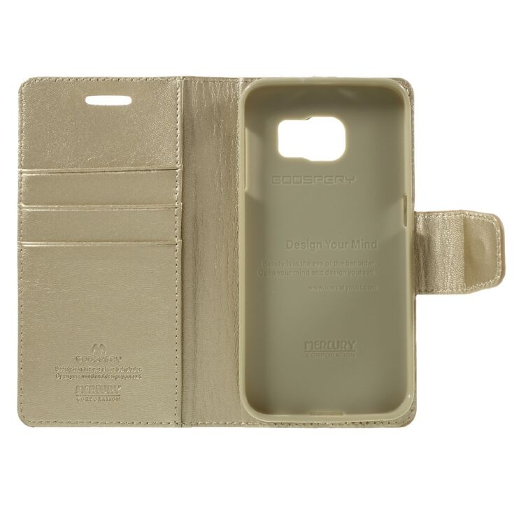 Чехол MERCURY Sonata Diary для Samsung Galaxy S6 edge (G925) - Gold: фото 10 из 10