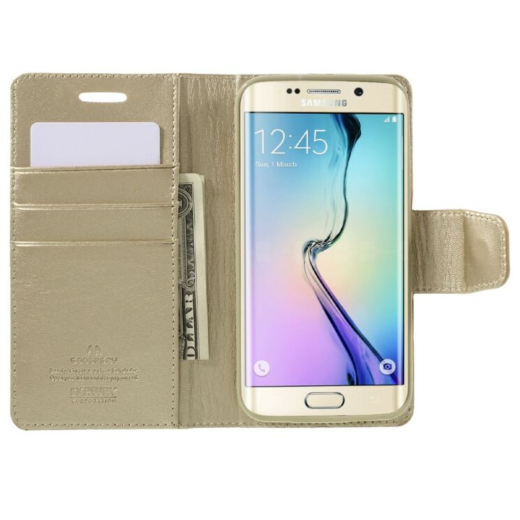 Чехол MERCURY Sonata Diary для Samsung Galaxy S6 edge (G925) - Gold: фото 6 из 10