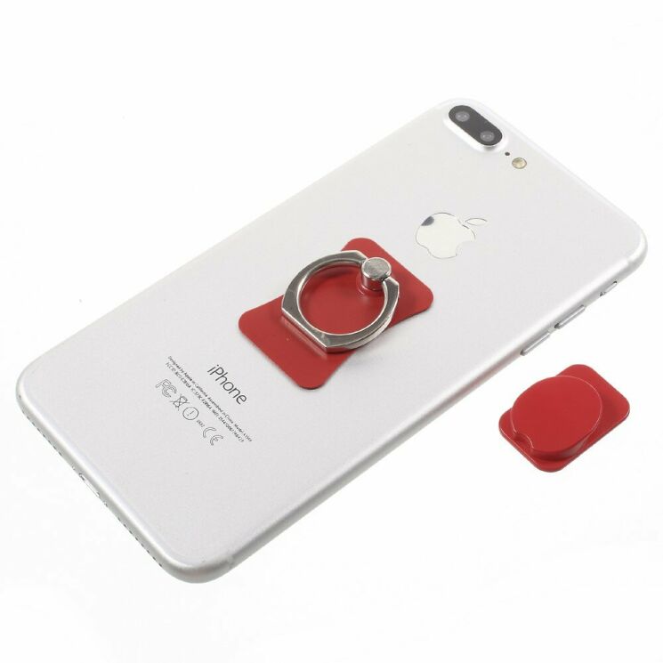 Кольцо-держатель для смартфона Deexe Metal Ring - Red: фото 6 из 7
