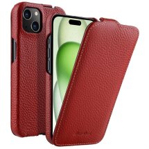 Кожаный чехол MELKCO Jacka Type для Apple iPhone 15 - Red: фото 1 из 6