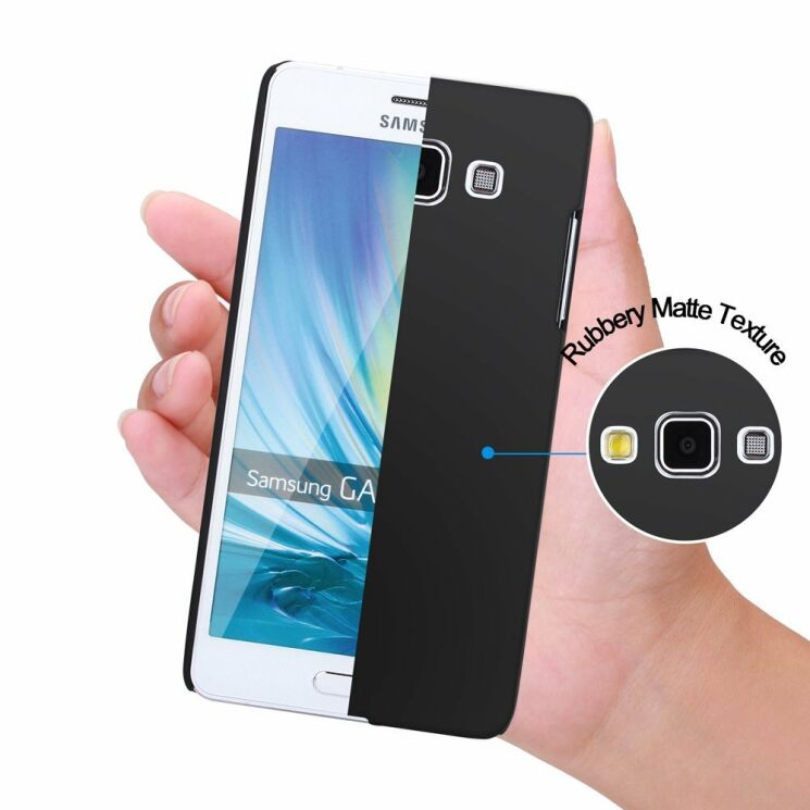 Пластиковая накладка Deexe Hard Shell для Samsung Galaxy A5 - Black: фото 5 з 6