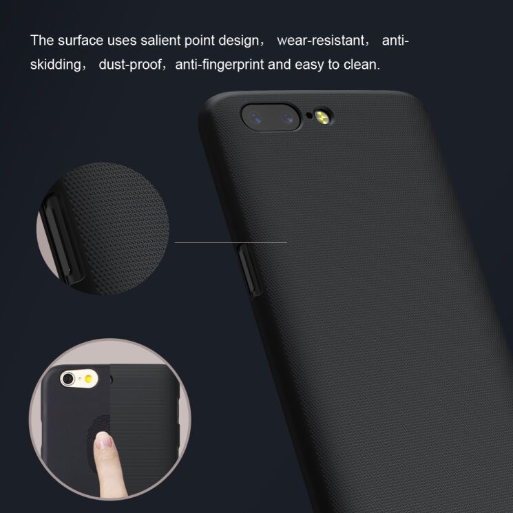 Пластиковый чехол NILLKIN Frosted Shield для OnePlus 5 - Black: фото 11 из 20