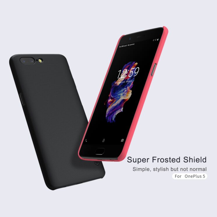 Пластиковый чехол NILLKIN Frosted Shield для OnePlus 5 - Red: фото 7 из 20
