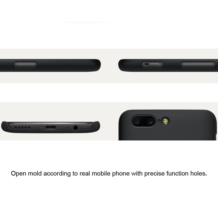 Пластиковый чехол NILLKIN Frosted Shield для OnePlus 5 - Black: фото 14 из 20