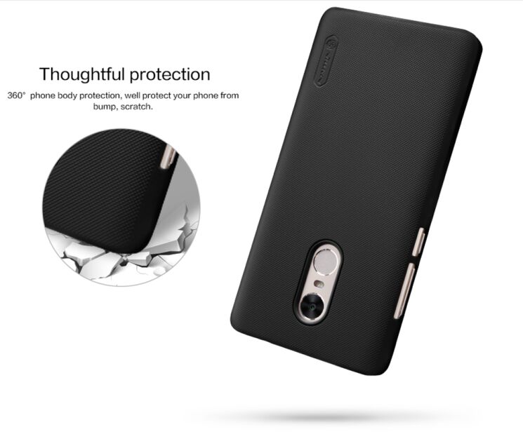 Пластиковый чехол NILLKIN Frosted Shield для Xiaomi Redmi Note 4X - Black: фото 14 из 14