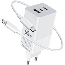 Сетевое зарядное устройство Gelius Nimble GaN 65W GP-HC051 - White: фото 1 из 2