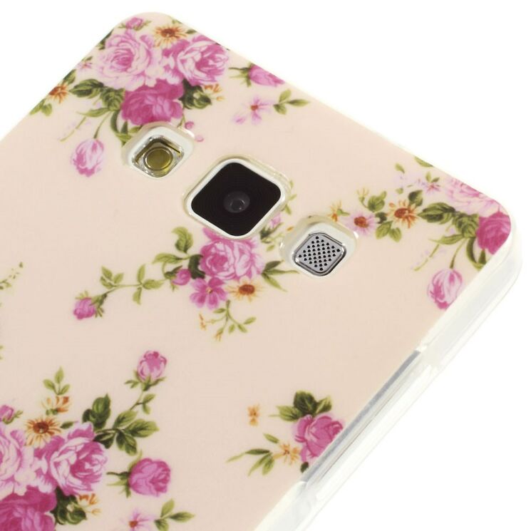 Силиконовая накладка Deexe Pretty Flowers для Samsung Galaxy A5 (A500) - Pink: фото 4 из 6