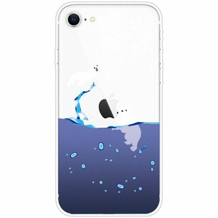 Силиконовый (TPU) чехол Deexe Pretty Glossy для Apple iPhone SE 2 / 3 (2020 / 2022) / iPhone 8 / iPhone 7 - Polar Bear: фото 1 из 5