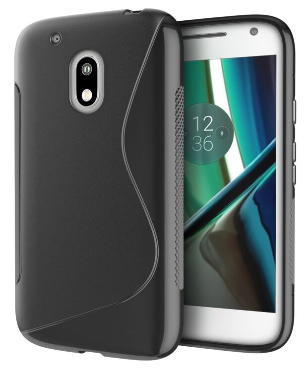 Силиконовый (TPU) чехол Deexe S Line для Motorola Moto G4 Play - Black: фото 1 из 5