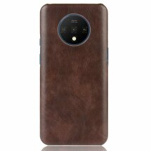 Защитный чехол Deexe Leather Back Cover для OnePlus 7T - Brown: фото 1 из 5