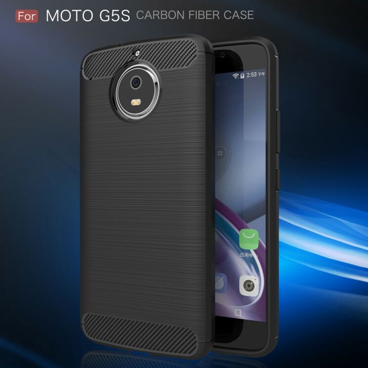 Захисний чохол UniCase Carbon для Motorola Moto G5s - Dark Blue: фото 3 з 11
