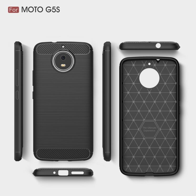 Захисний чохол UniCase Carbon для Motorola Moto G5s - Red: фото 11 з 11