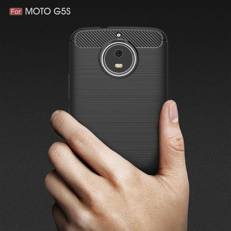 Захисний чохол UniCase Carbon для Motorola Moto G5s - Red: фото 10 з 11