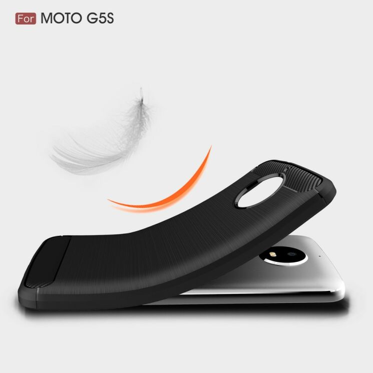 Захисний чохол UniCase Carbon для Motorola Moto G5s - Dark Blue: фото 9 з 11