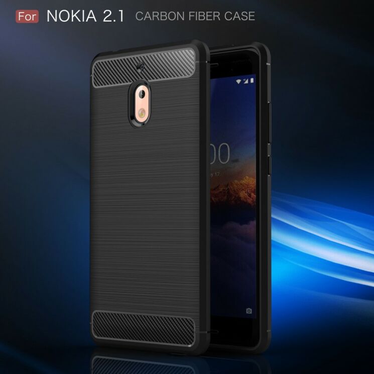 Захисний чохол UniCase Carbon для Nokia 2 2018 / Nokia 2.1 - Black: фото 4 з 11