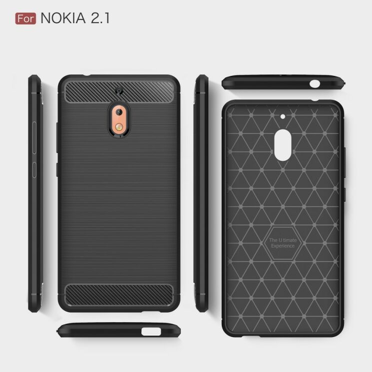 Захисний чохол UniCase Carbon для Nokia 2 2018 / Nokia 2.1 - Black: фото 11 з 11