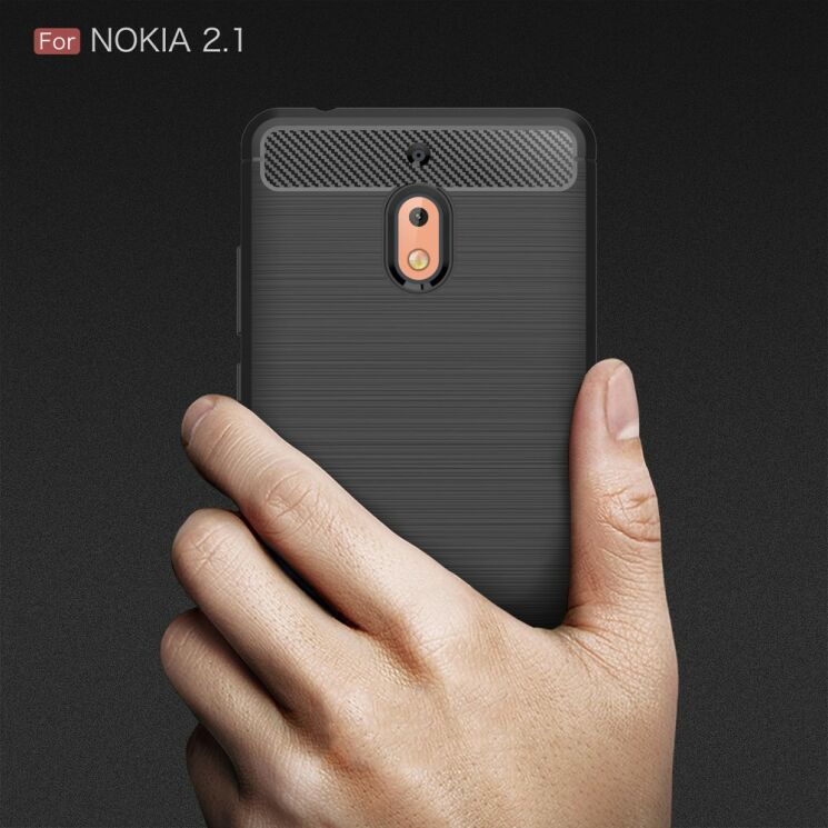 Захисний чохол UniCase Carbon для Nokia 2 2018 / Nokia 2.1 - Black: фото 10 з 11