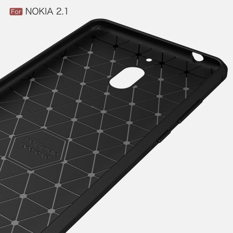 Захисний чохол UniCase Carbon для Nokia 2 2018 / Nokia 2.1 - Grey: фото 7 з 11