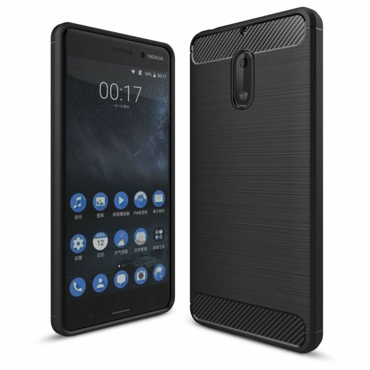 Захисний чохол UniCase Carbon для Nokia 6 - Black: фото 1 з 8