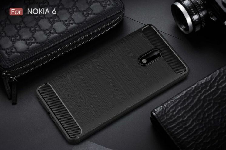 Защитный чехол UniCase Carbon для Nokia 6 - Black: фото 2 из 8