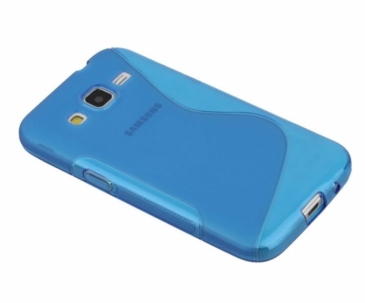 Силиконовая накладка Deexe S Line для Samsung Galaxy Grand Prime (G530/531) - Blue: фото 4 из 7