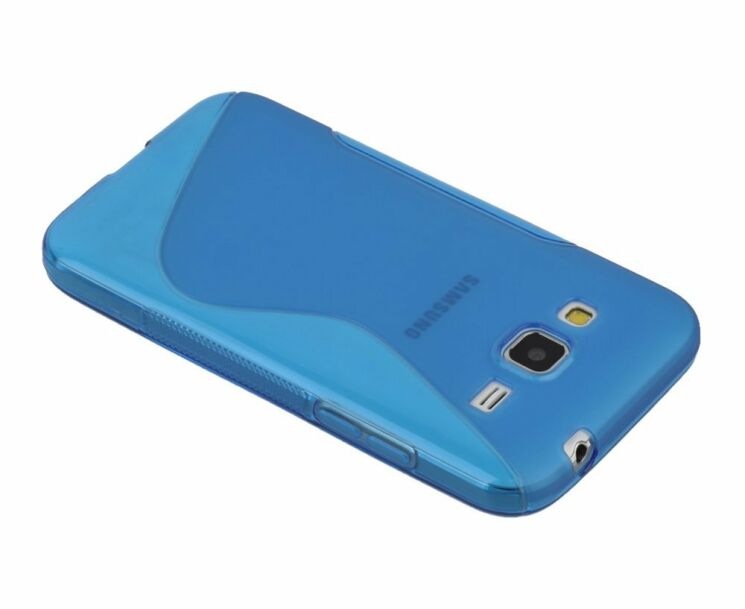 Силиконовая накладка Deexe S Line для Samsung Galaxy Grand Prime (G530/531) - Blue: фото 5 из 7