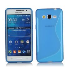 Силиконовая накладка Deexe S Line для Samsung Galaxy Grand Prime (G530/531) - Blue: фото 1 из 7