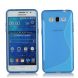 Силиконовая накладка Deexe S Line для Samsung Galaxy Grand Prime (G530/531) - Blue (100304L). Фото 1 из 7
