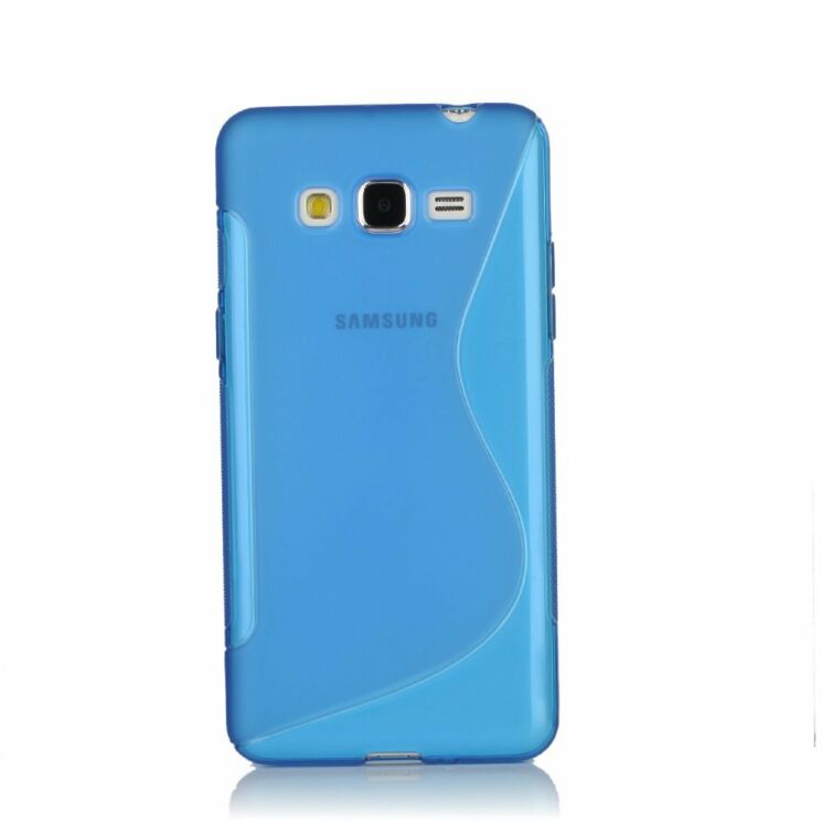 Силиконовая накладка Deexe S Line для Samsung Galaxy Grand Prime (G530/531) - Blue: фото 3 из 7