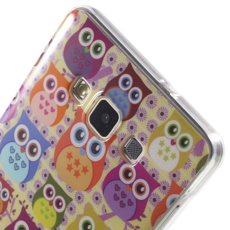 Силиконовая накладка Deexe Owl Series для Samsung Galaxy A7 (A700) - Owl's on a Branch: фото 5 из 7