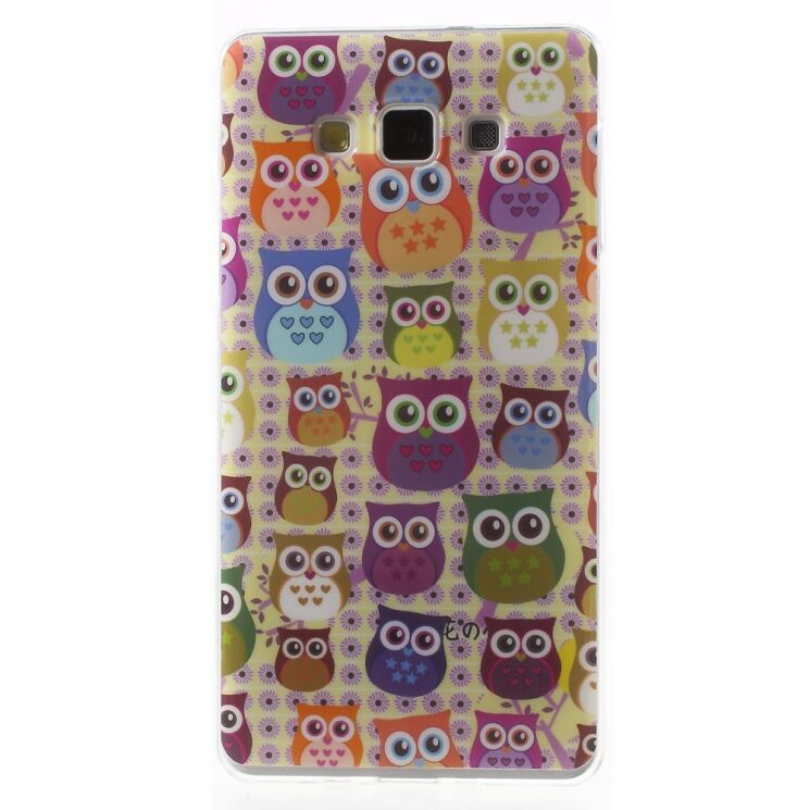 Силиконовая накладка Deexe Owl Series для Samsung Galaxy A7 (A700) - Owl's on a Branch: фото 1 из 7