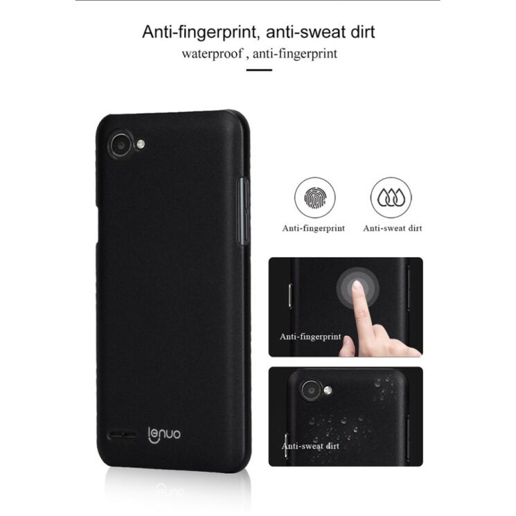 Пластиковый чехол LENUO Silky Touch для LG Q6 - Black: фото 8 из 10