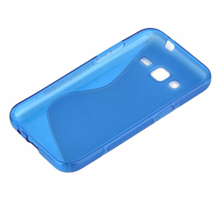 Силиконовая накладка Deexe S Line для Samsung Galaxy Grand Prime (G530/531) - Blue: фото 6 из 7