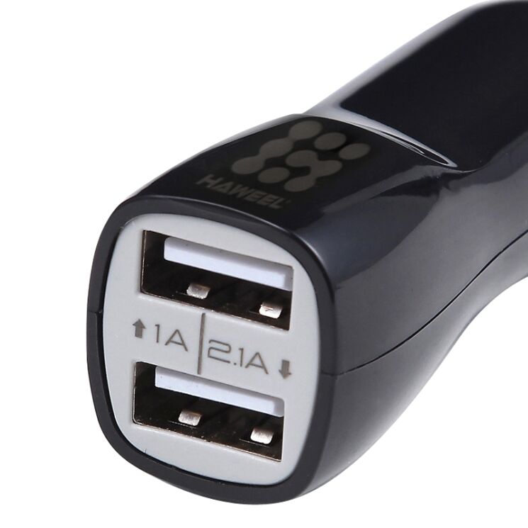 Автомобільний зарядний пристрій HAWEEL Dual USB (2.1А + 1.0А): фото 5 з 11
