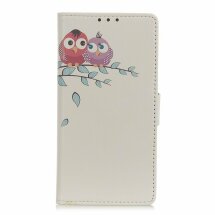 Чехол Deexe Life Style Wallet для Huawei Honor 9X Lite - Couple Owls: фото 1 из 3