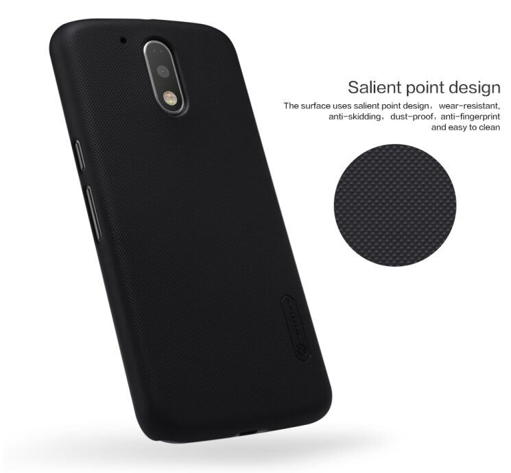 Пластиковый чехол NILLKIN Frosted Shield для Motorola Moto G4/G4 Plus - Black: фото 11 из 13