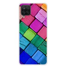 Силиконовый (TPU) чехол Deexe Life Style для Samsung Galaxy A12 (A125) / A12 Nacho (A127) / M12 (M127) - Colorized Squares: фото 1 из 4