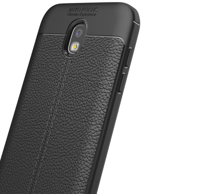 Захисний чохол Deexe Leather Cover для Samsung Galaxy J3 2017 (J330) - Black: фото 3 з 8
