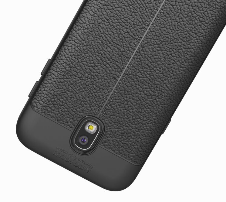 Защитный чехол Deexe Leather Cover для Samsung Galaxy J3 2017 (J330) - Black: фото 8 из 8