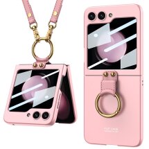Захисний чохол GKK Strap Design для Samsung Galaxy Flip 5 - Pink: фото 1 з 8